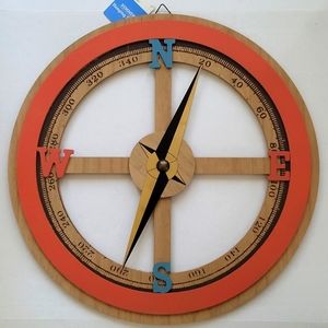Wooden Compass Wall Decor, Wooden Wall Art, Travel Home/Office Decor